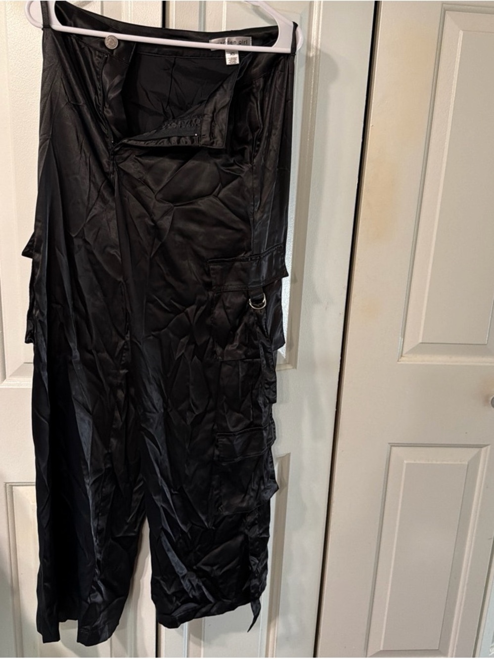 & Other Stories Black Cargo Joggers with Utility Pockets
